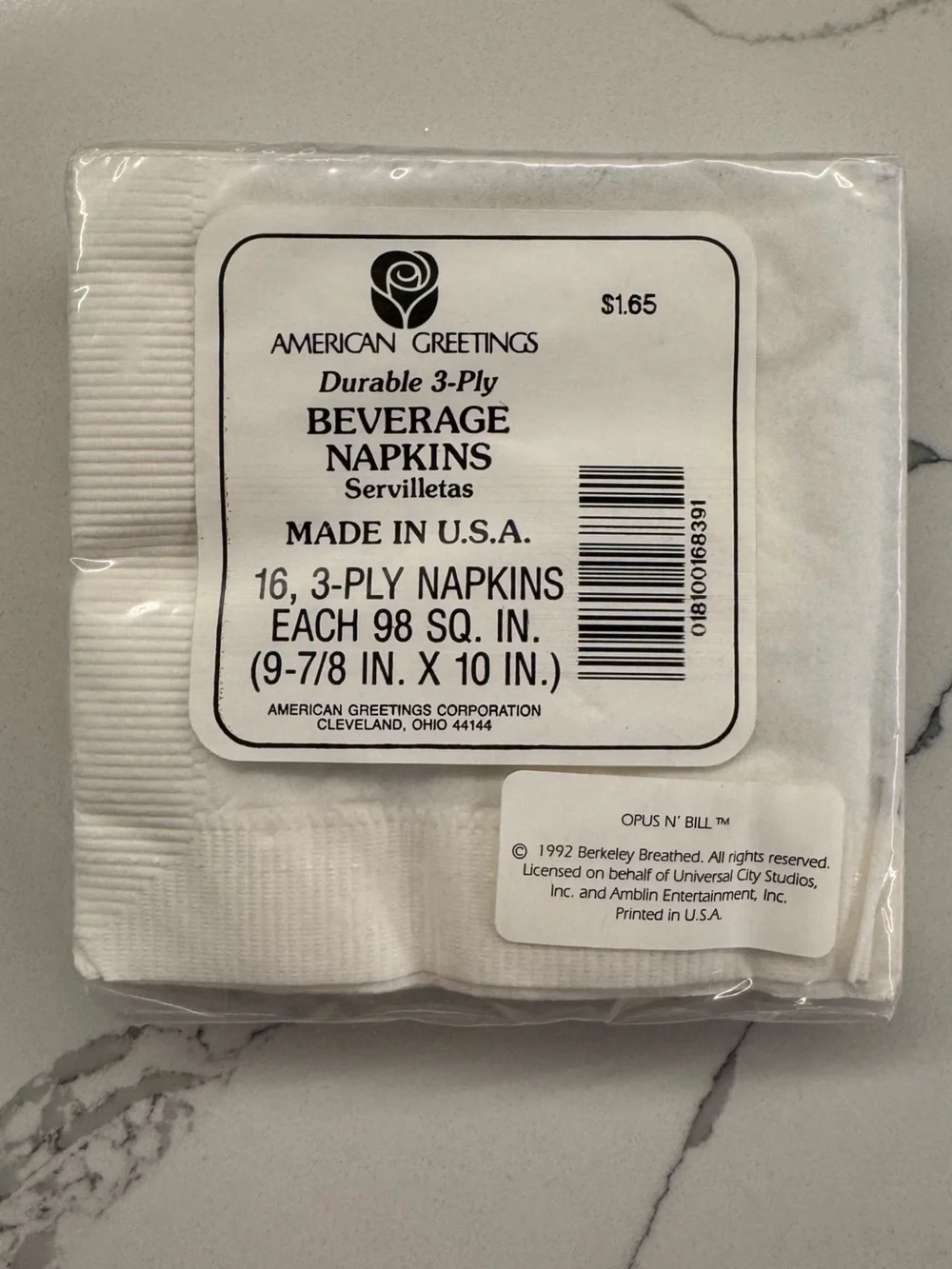 Vintage American Greetings Beverage Napkins Pack